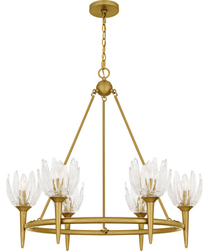 Shea 6-light Chandelier Brushed Gold