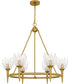 Shea 6-light Chandelier Brushed Gold