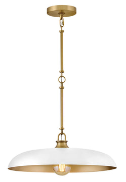 Sadie 1-Light Large Dome Pendant in Lacquered Brass