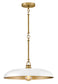 Sadie 1-Light Large Dome Pendant in Lacquered Brass