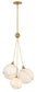 Skye 3-Light Large Three Light Pendant in Heritage Brass