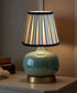 5"x8"x7" Metropolitan Softback Empire Edison Clip On Lampshade, Eggshell with Black Highlight Trim