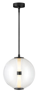 Elin LED-Light Medium Globe Pendant in Black