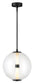 Elin LED-Light Medium Globe Pendant in Black