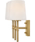 Saunders 3-Light Medium Three Light Vanity in Lacquered Brass