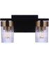 Bond Street 2-Light Lighting Flat Black/Satin Brass