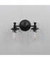 Swirl 2-Light Wall Sconce Black