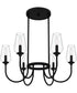 Viscount 6-light Chandelier Matte Black