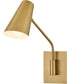 Bray 1-Light Medium Swing Arm Single Light Sconce in Lacquered Brass