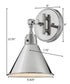 Arti 1-Light Single Light Sconce in Polished Nickel