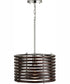 Dalton 1-Light Pendant Dark Wood and Polished Nickel