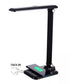 Brilli 15"H Bright-Clean Antimicrobial LED Desk Lamp Matte Black Finish with Wireless Charging