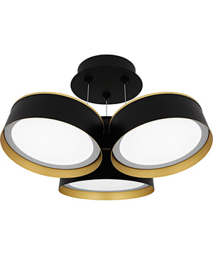 Byrnes Large Semi Flush Mount Matte Black