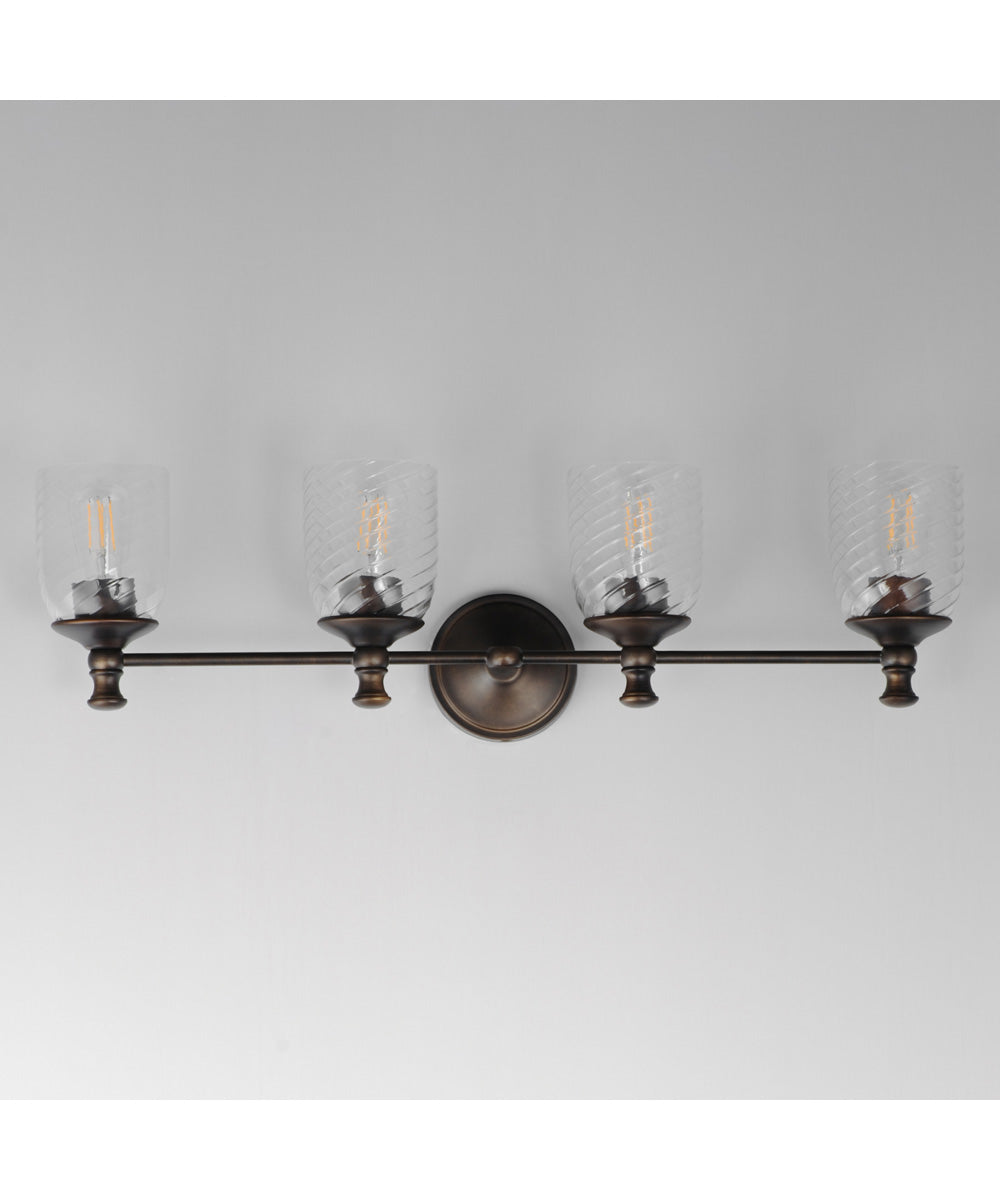 Swirl 4-Light Bath Vanity Antique Bronze