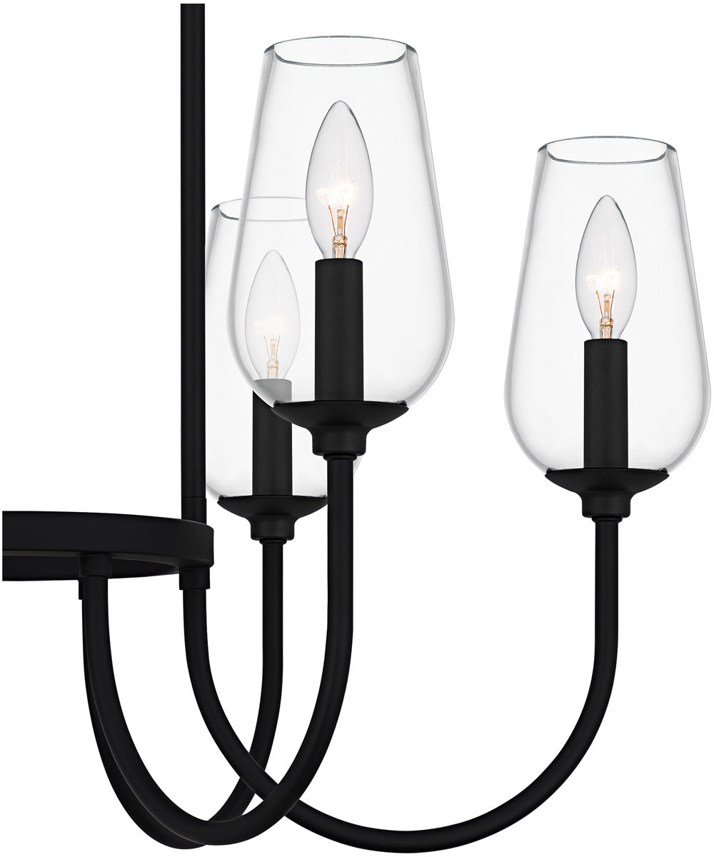 Viscount 6-light Chandelier Matte Black