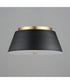 Miles 16 inch LED Flush Mount Black / Natural Aged Brass