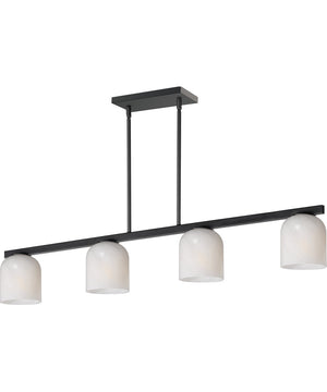 Scoop 4-Light Linear Pendant Black