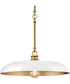 Sadie 1-Light Large Dome Pendant in Lacquered Brass