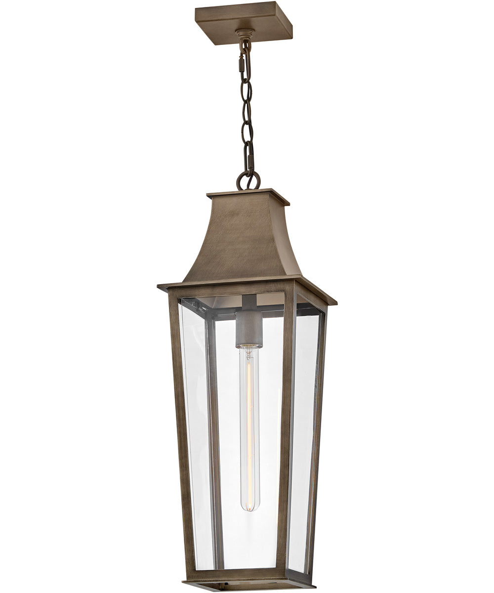 Georgetown 1-Light Large Hanging Lantern in Burnished Bronze