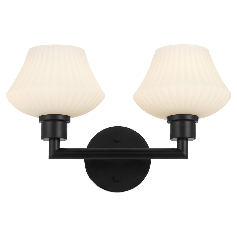 Cassini 2-light Bath Vanity Light Matte Black