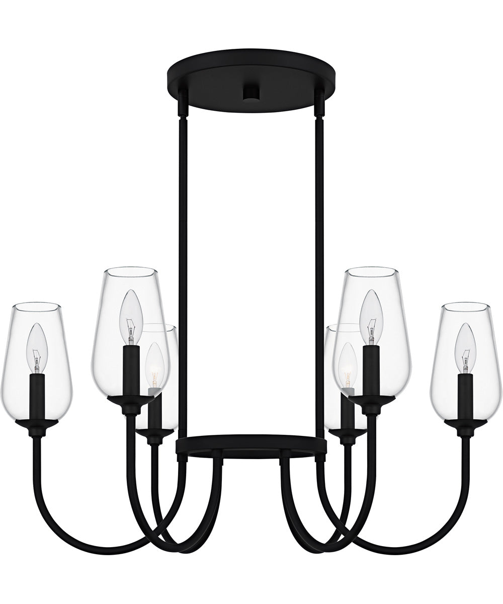 Viscount 6-light Chandelier Matte Black