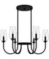 Viscount 6-light Chandelier Matte Black