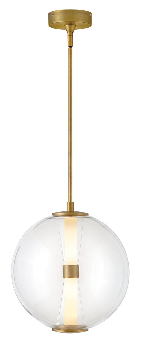 Elin LED-Light Medium Globe Pendant in Lacquered Brass