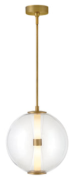 Elin LED-Light Medium Globe Pendant in Lacquered Brass