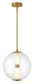 Elin LED-Light Medium Globe Pendant in Lacquered Brass