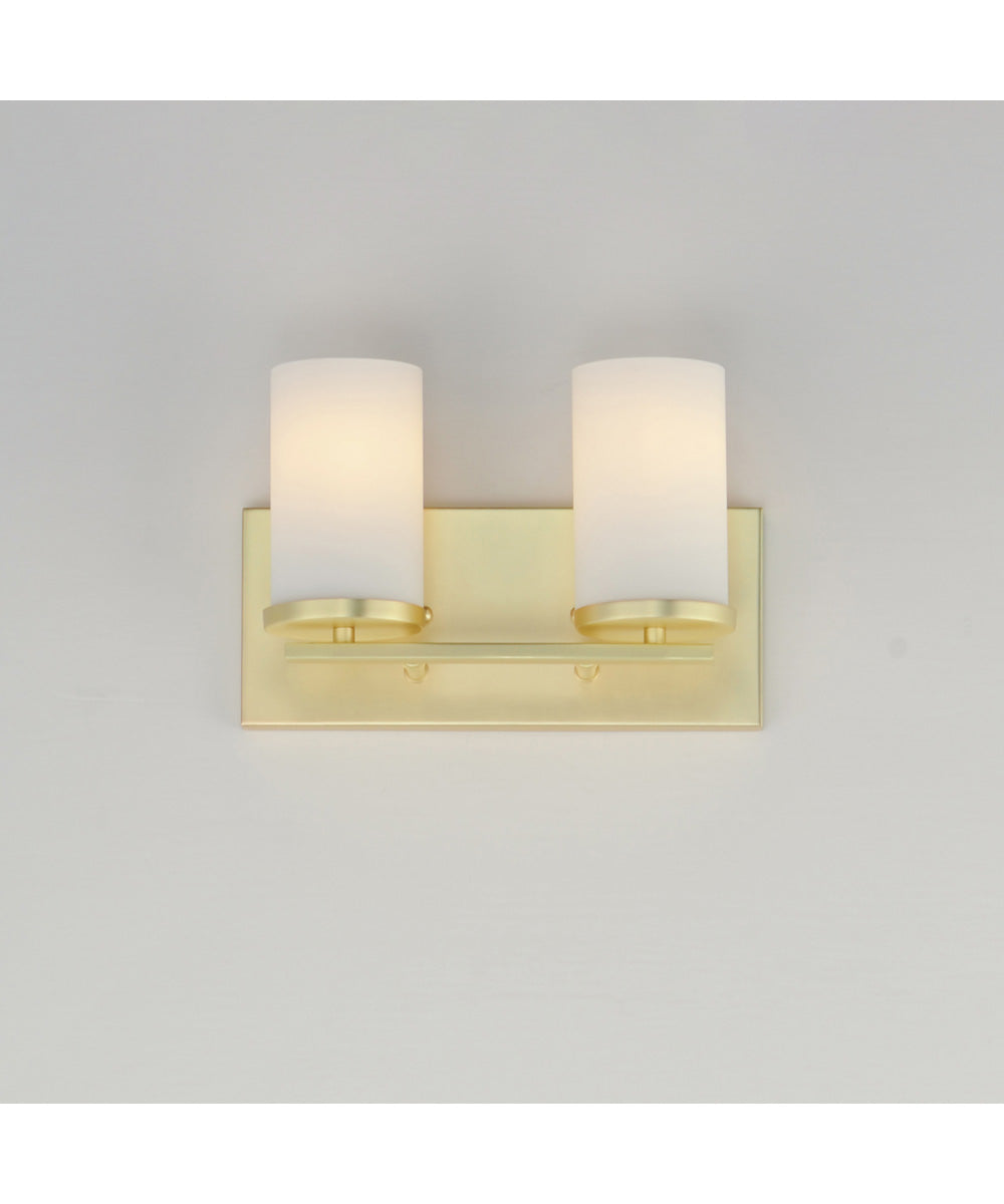 Lateral 2-Light Bath Vanity Satin Brass