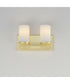 Lateral 2-Light Bath Vanity Satin Brass