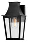 Georgetown 1-Light Small Wall Mount Lantern in Black