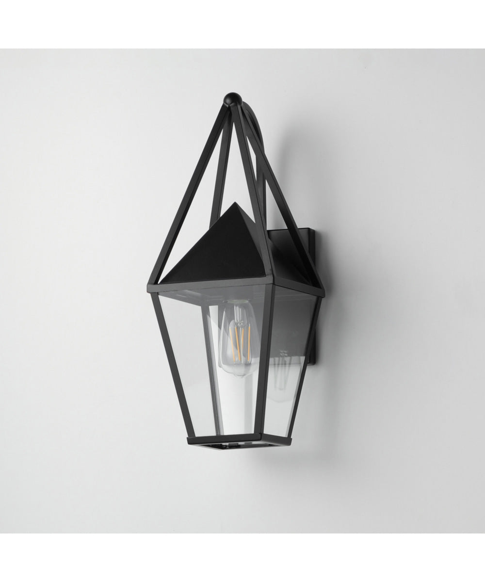 Bavaria 1-Light Small Outdoor Wall Sconce Black