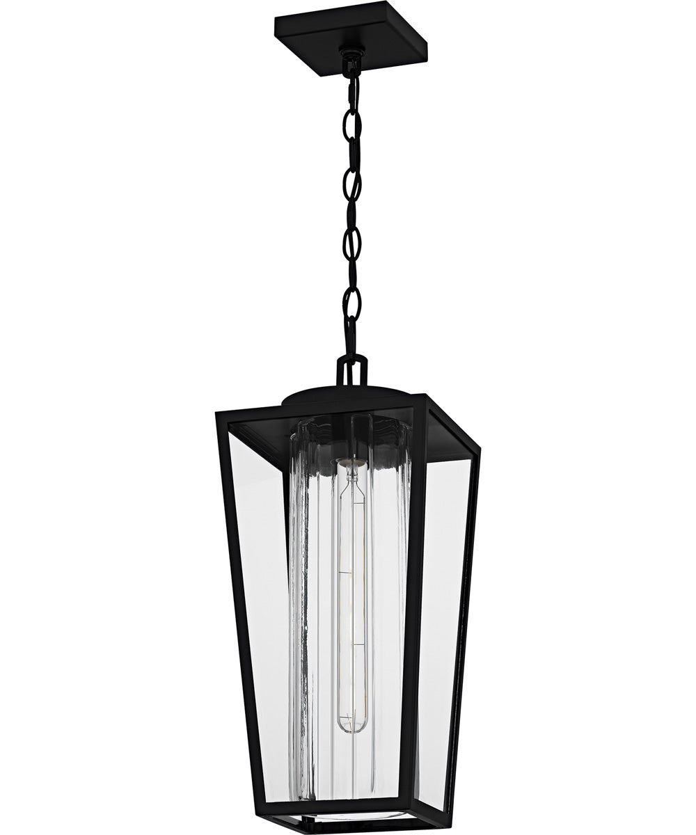 Jett Large 1-light Outdoor Pendant Light Matte Black