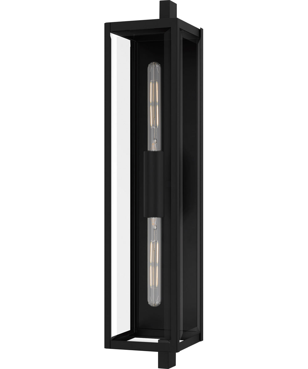 Dale Extra Large 2-light Outdoor Wall Light Matte Black