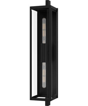 Dale Extra Large 2-light Outdoor Wall Light Matte Black