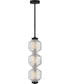 Reign LED-Light Small LED Convertible Pendant in Black