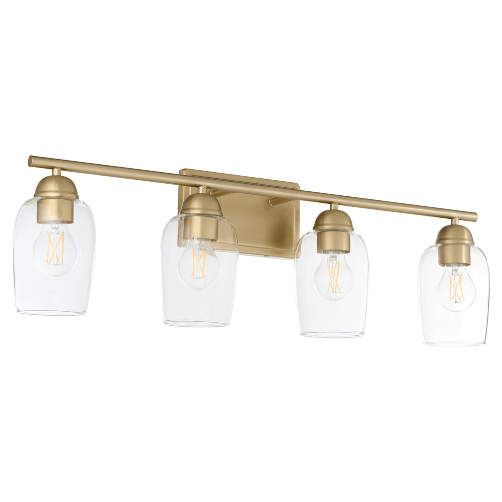 Wallinger 4-light Bath Vanity Light Aged Brass