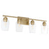 Wallinger 4-light Bath Vanity Light Aged Brass