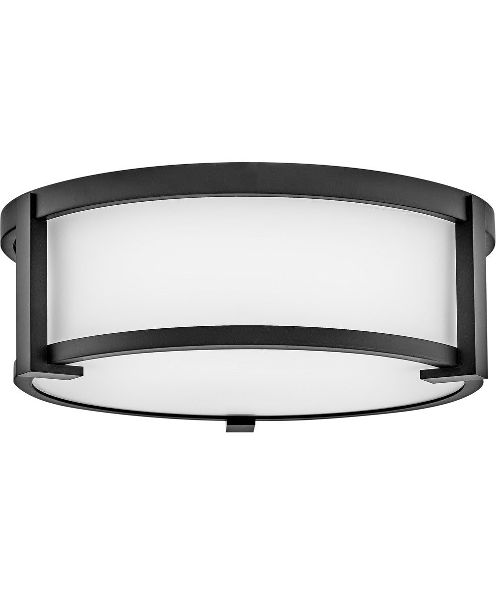 Lowell 2-Light Small Flush Mount in Black