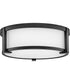 Lowell 2-Light Small Flush Mount in Black