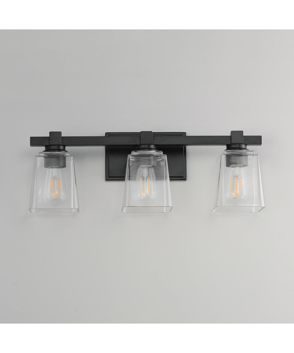 Cubos 3-Light Bath Vanity Black