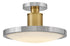 Kieran LED-Light Medium Semi-Flush Mount in Polished Nickel