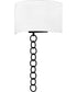 Quoizel Wood Small 2-light Wall Sconce Matte Black