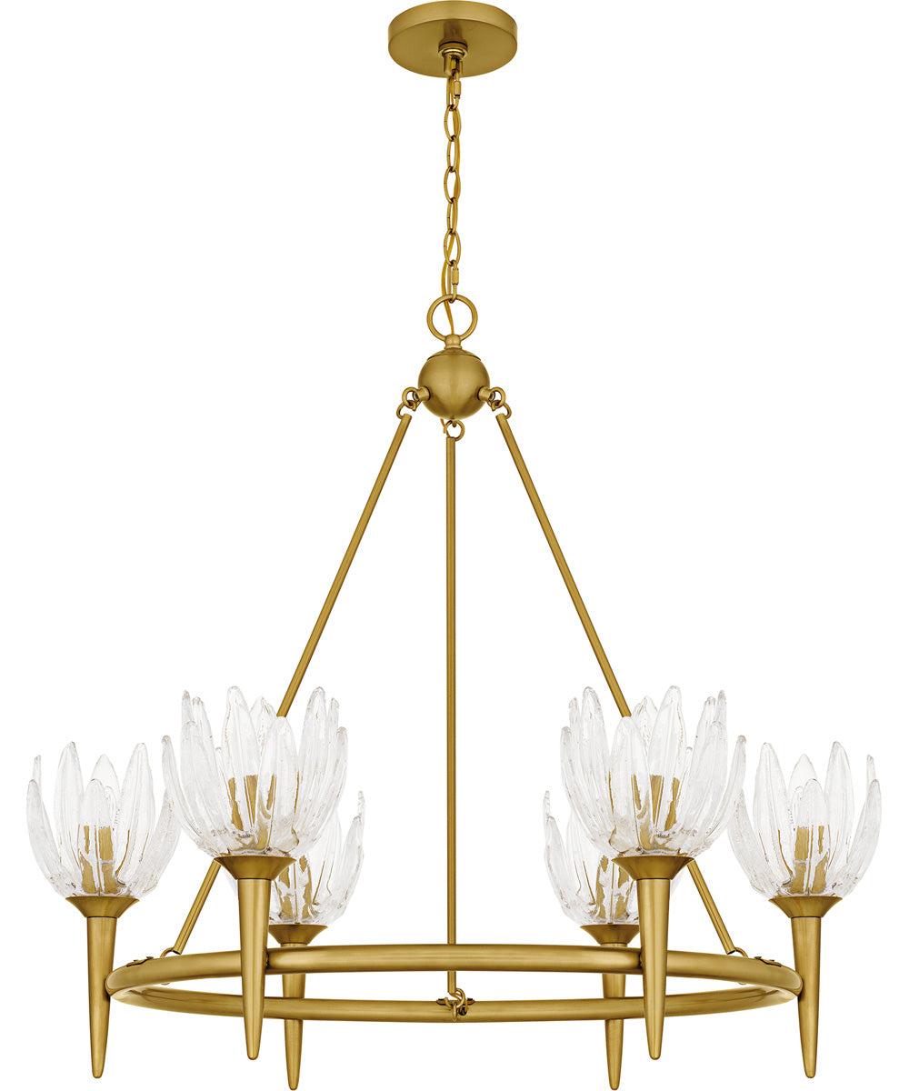 Shea 6-light Chandelier Brushed Gold