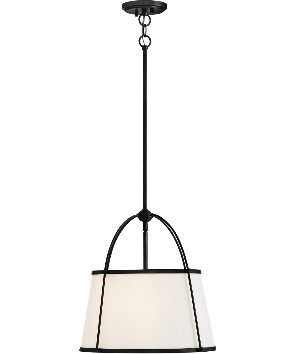 Clarke 1-Light Large Drum Pendant in Black