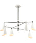 Luca 6-Light chandelier  Polished Chrome / White