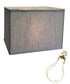 Rectangular Drum Lampshade (8x14) (8x14) x 10 CLIP-ON FITTER Softback Textured Oatmeal