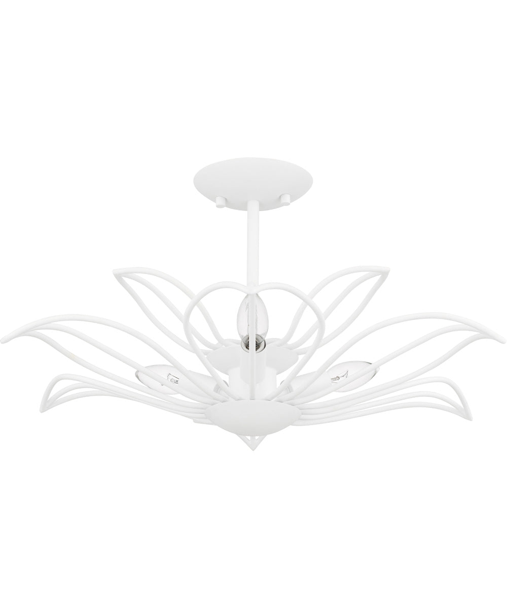 Tallulah Extra Large 3-light Semi Flush Mount Sand White