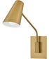 Bray 1-Light Medium Swing Arm Single Light Sconce in Lacquered Brass